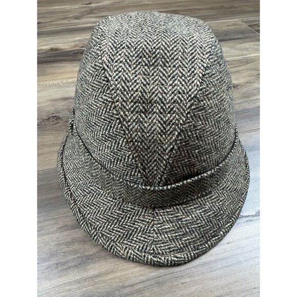Men's Burberrys Tweed Fedora Bucket Hat 100% Wool  Size 7 1/8 - Picture 2 of 11